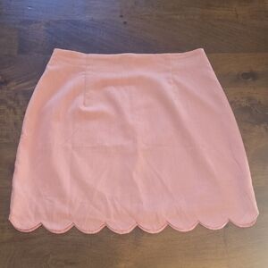 Sugarlips Scalloped Coral Pink Mini Skirt Size Large